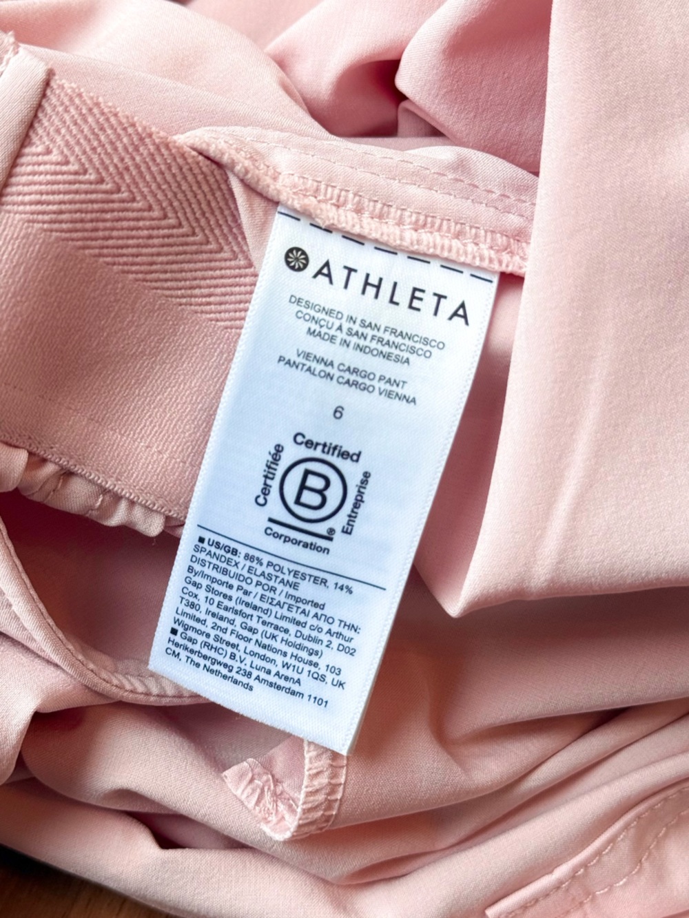 Athleta Light Pink Cargo Track Pants - Picture 13 of 16
